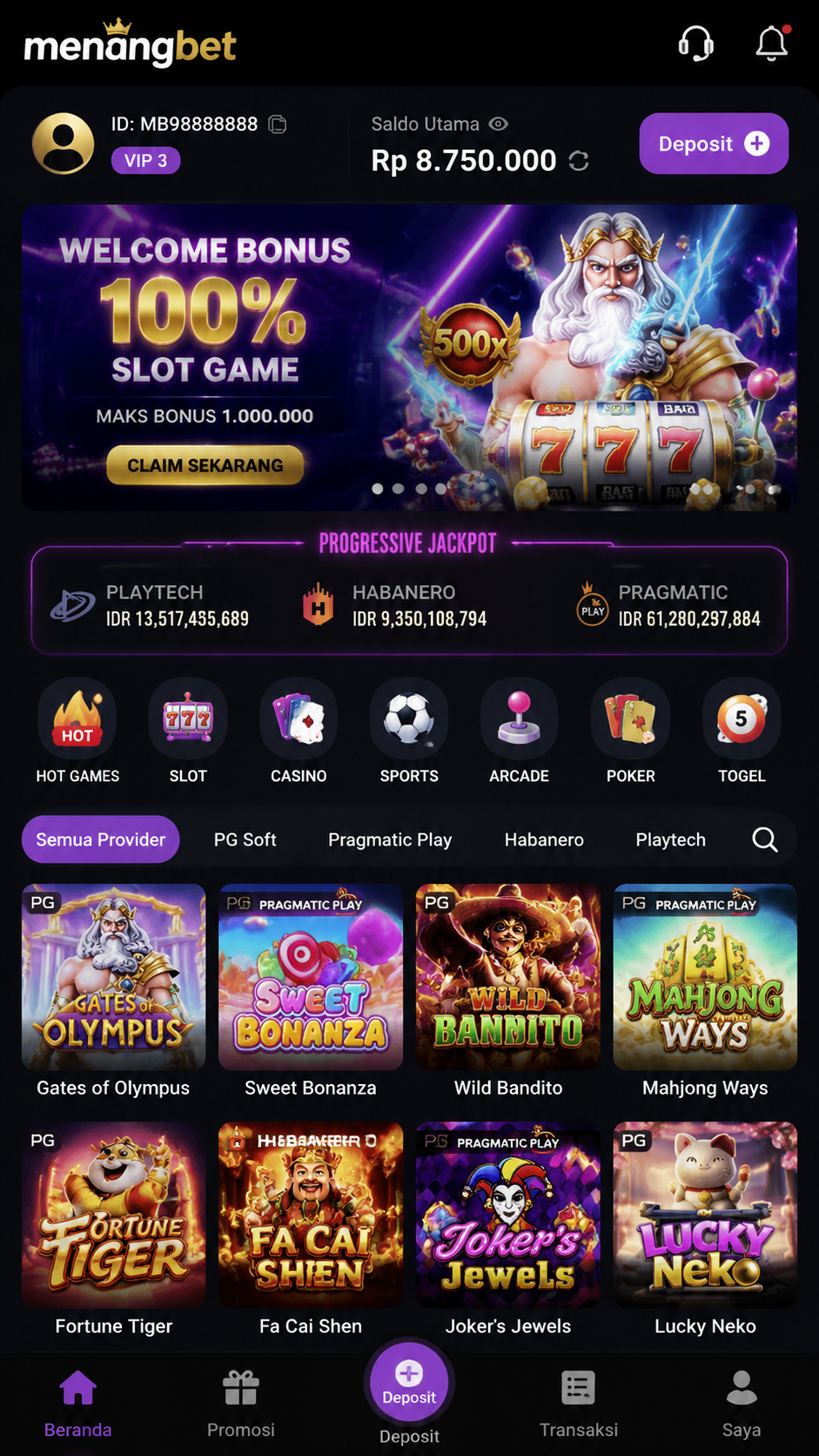 Screenshot 1 menangbet